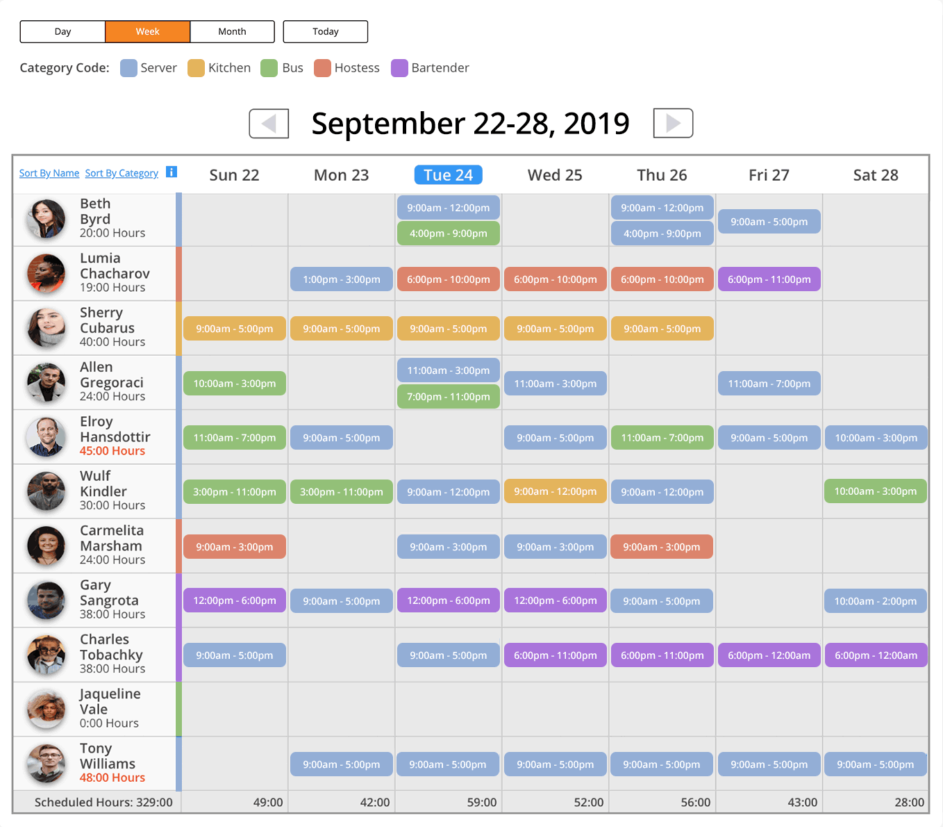 Schedule - Week