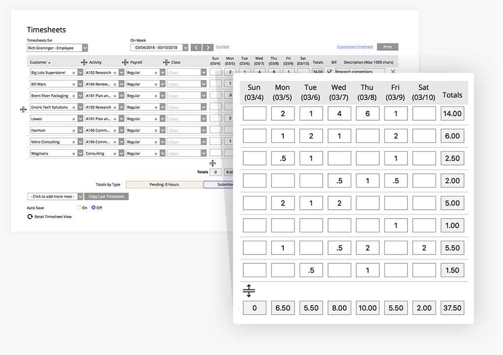 Timesheets