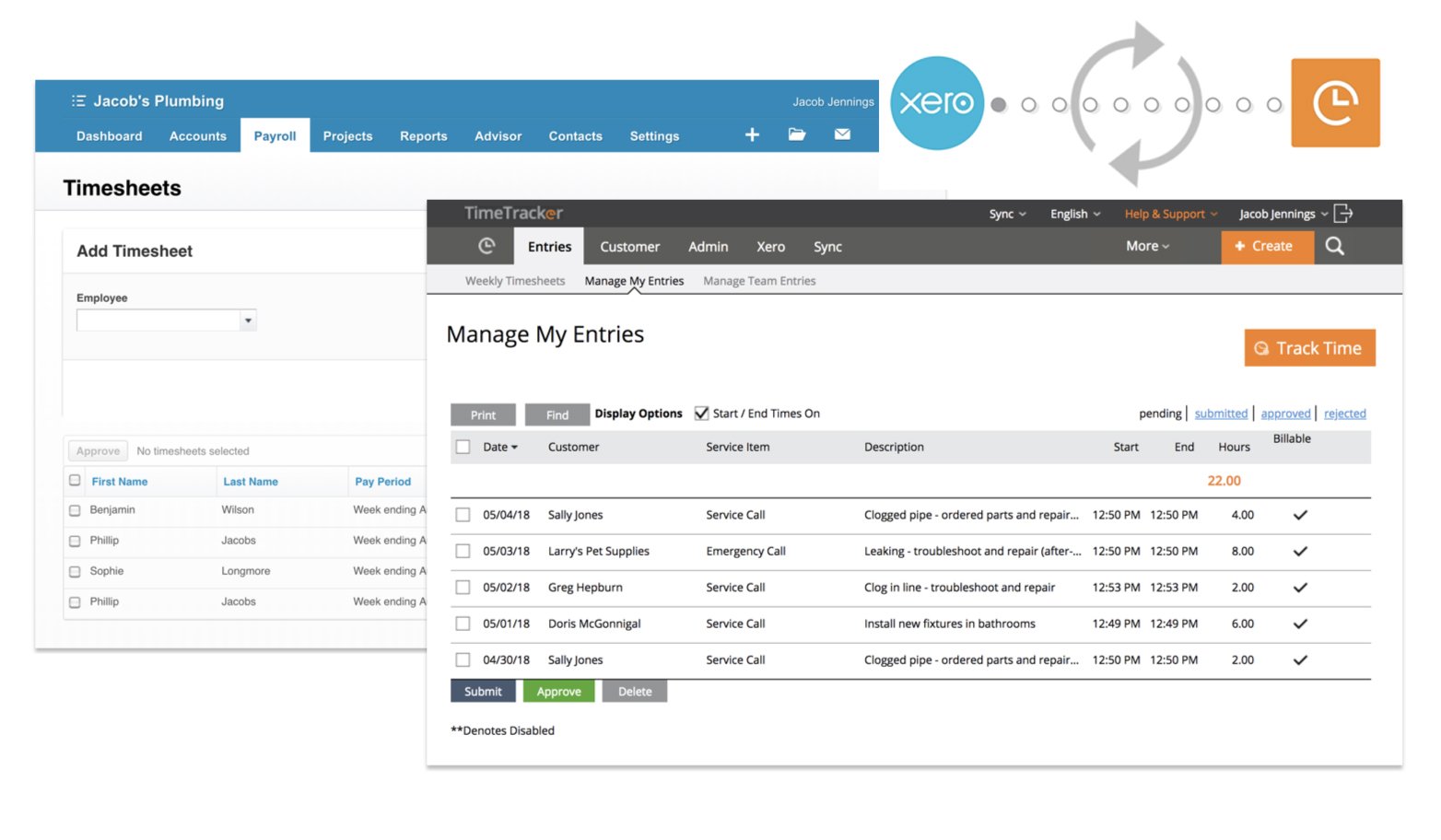 Xero Payroll +Time Tracker