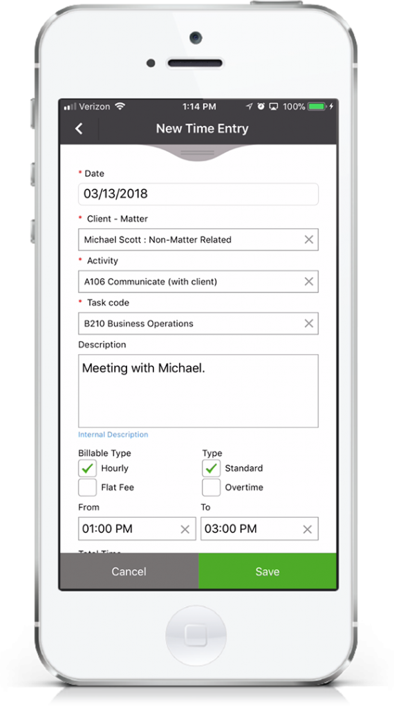 Time and expenses tracking